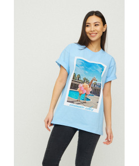 Футболка Oversize / air print /