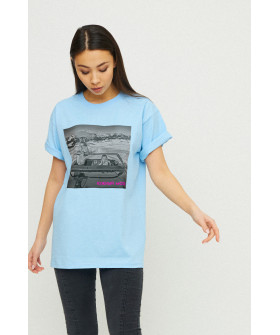Футболка Oversize / air print /