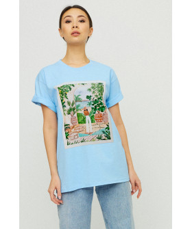 Футболка Oversize / air print /