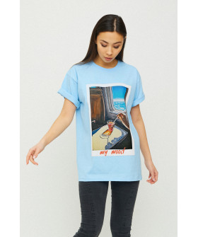 Футболка Oversize / air print /