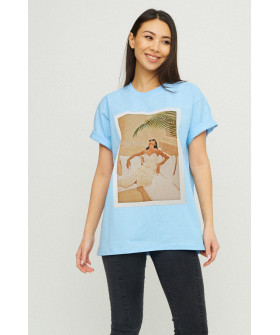 Футболка Oversize / air print /