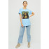 Футболка Oversize / air print /