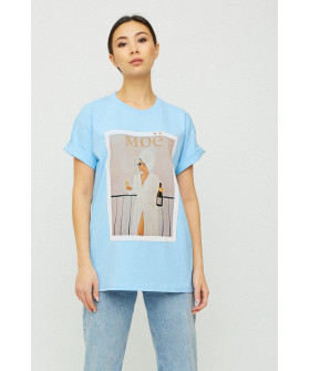 Футболка Oversize / air print /