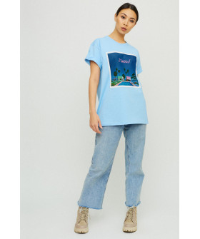 Футболка Oversize / air print /