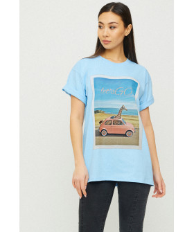 Футболка Oversize / air print /