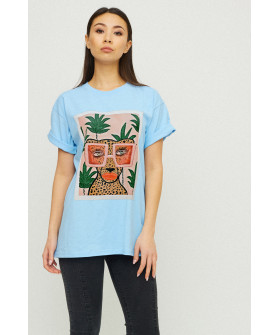 Футболка Oversize / air print /