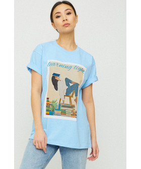 Футболка Oversize / air print /