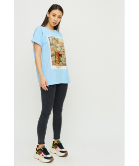Футболка Oversize / air print /
