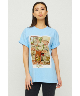 Футболка Oversize / air print /