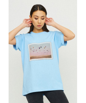 Футболка Oversize / air print /