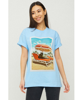 Футболка Oversize / air print /
