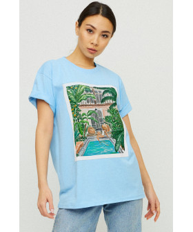 Футболка Oversize / air print /
