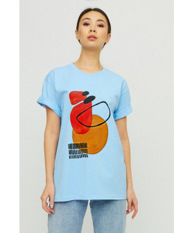 Футболка Oversize / air print /