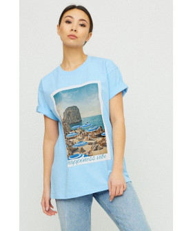Футболка Oversize / air print /
