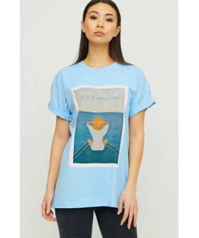 Футболка Oversize / air print /