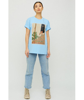 Футболка Oversize / air print /