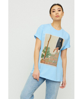 Футболка Oversize / air print /
