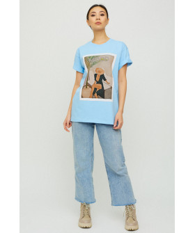 Футболка Oversize / air print /