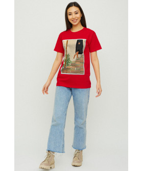 Футболка Boyfriend / air print /