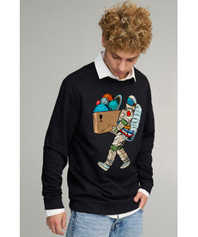 Світшот чоловічий OVERSIZE /no flis/