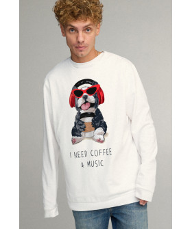 Світшот чоловічий OVERSIZE /no flis/