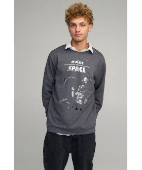 Світшот чоловічий OVERSIZE /no flis/