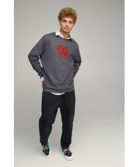 Світшот чоловічий OVERSIZE /no flis/