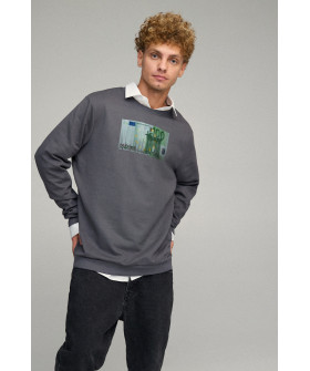 Світшот чоловічий OVERSIZE /no flis/