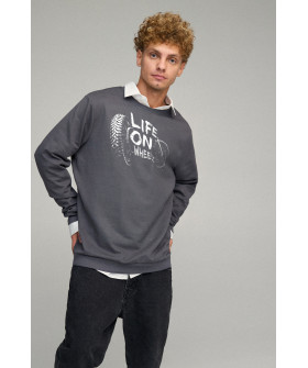 Світшот чоловічий OVERSIZE /no flis/