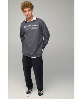 Світшот чоловічий OVERSIZE /no flis/