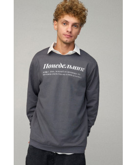 Світшот чоловічий OVERSIZE /no flis/