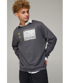 Світшот чоловічий OVERSIZE /no flis/