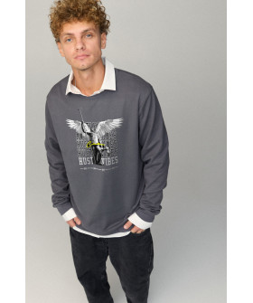 Світшот чоловічий OVERSIZE /no flis/