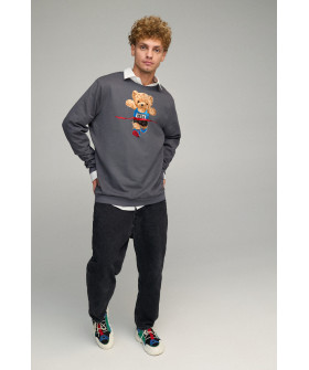 Світшот чоловічий OVERSIZE /no flis/
