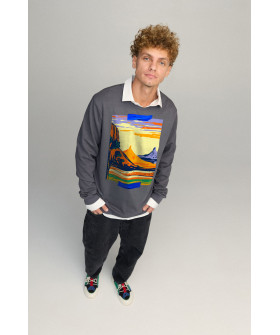 Світшот чоловічий OVERSIZE /no flis/