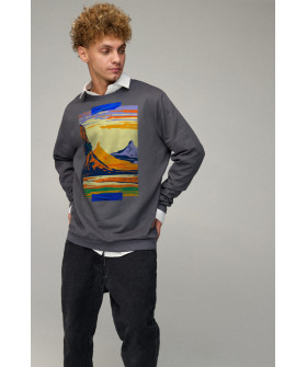 Світшот чоловічий OVERSIZE /no flis/
