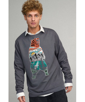 Світшот чоловічий OVERSIZE /no flis/