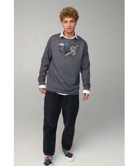 Світшот чоловічий OVERSIZE /no flis/