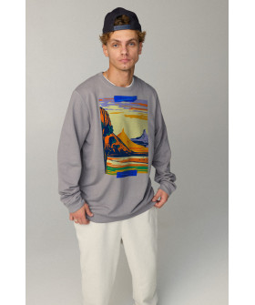 Світшот чоловічий OVERSIZE /no flis/