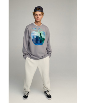 Світшот чоловічий OVERSIZE /no flis/