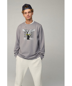 Світшот чоловічий OVERSIZE /no flis/