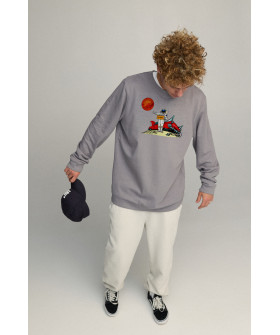 Світшот чоловічий OVERSIZE /no flis/