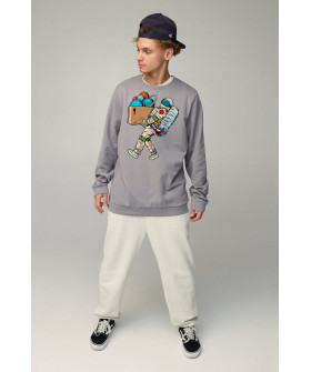 Світшот чоловічий OVERSIZE /no flis/