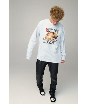Світшот чоловічий OVERSIZE /no flis/