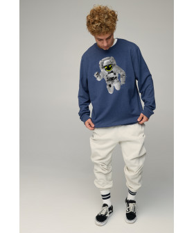 Світшот чоловічий OVERSIZE /no flis/