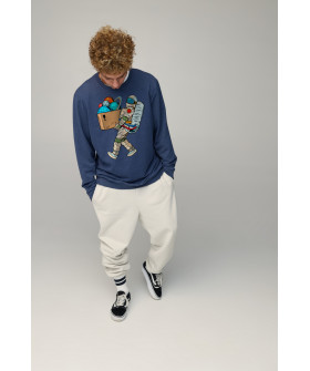 Світшот чоловічий OVERSIZE /no flis/