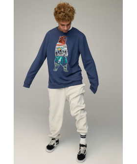Світшот чоловічий OVERSIZE /no flis/