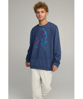 Світшот чоловічий OVERSIZE /no flis/