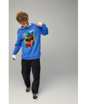 Світшот чоловічий OVERSIZE /no flis/