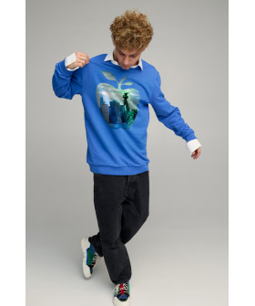 Світшот чоловічий OVERSIZE /no flis/